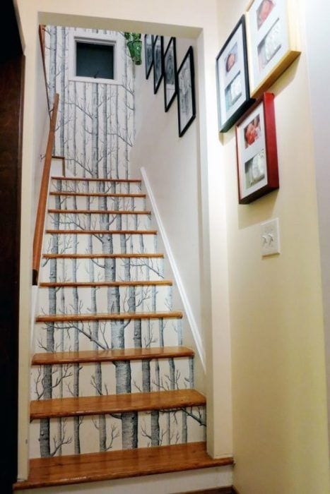 Decoración de escaleras interiores - lamina árbol