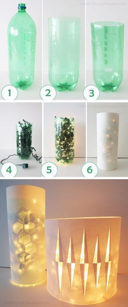 Convertir botella de plástico en una lámpara