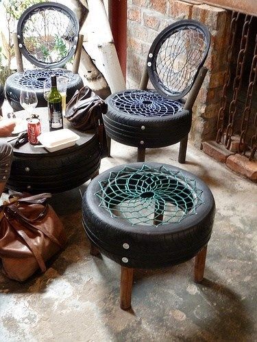 Sillas originales con neumáticos